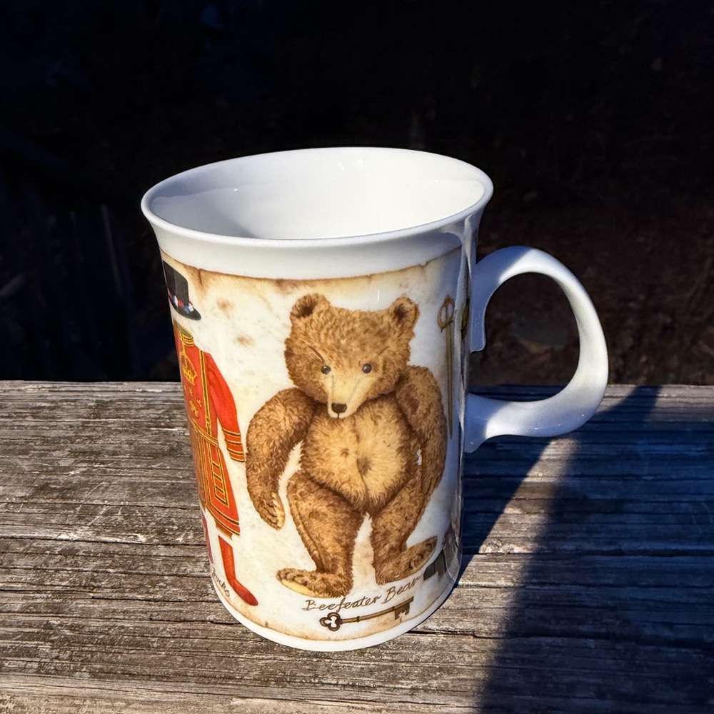Dunoon Fine Bone China England “Lord Ted” Designed By Richard Partis Mug 4” Ht.